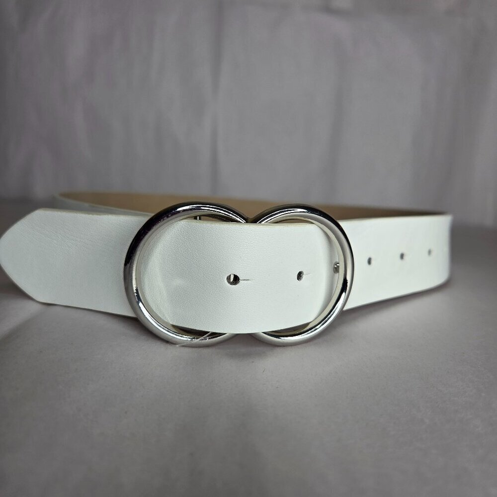 I.N.C. International Concepts Women's White Delicate Double Circle Belt